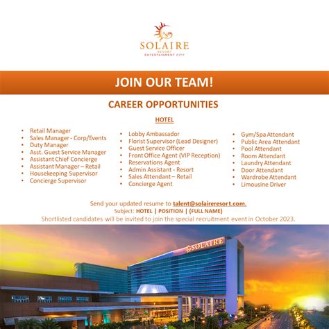 talent@solaireresort.com|Unlock your career in .